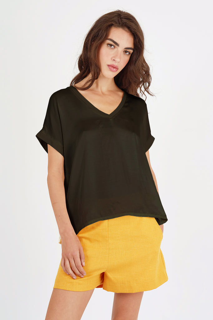 In Plain Sight Slouch Tee in Black