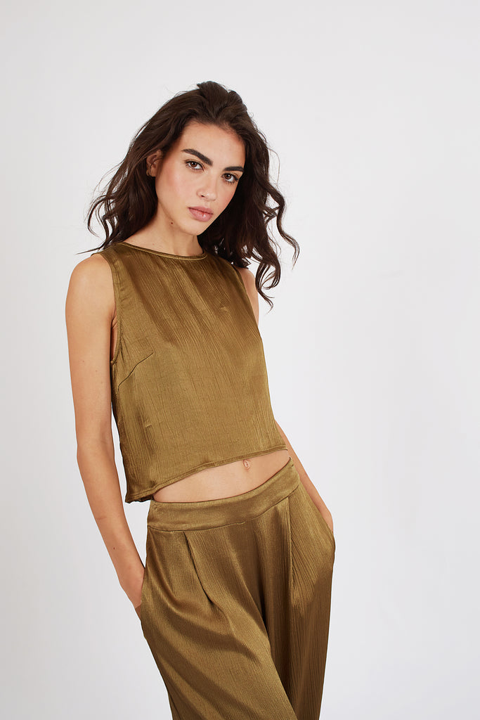 Breathless Evie Top in Olive