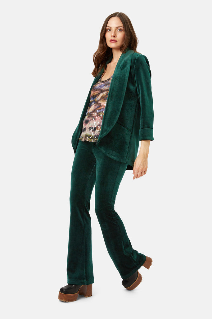 Traffic People Charade Velvet Cord Flare Trousers - Sheena's Boutique  Ireland