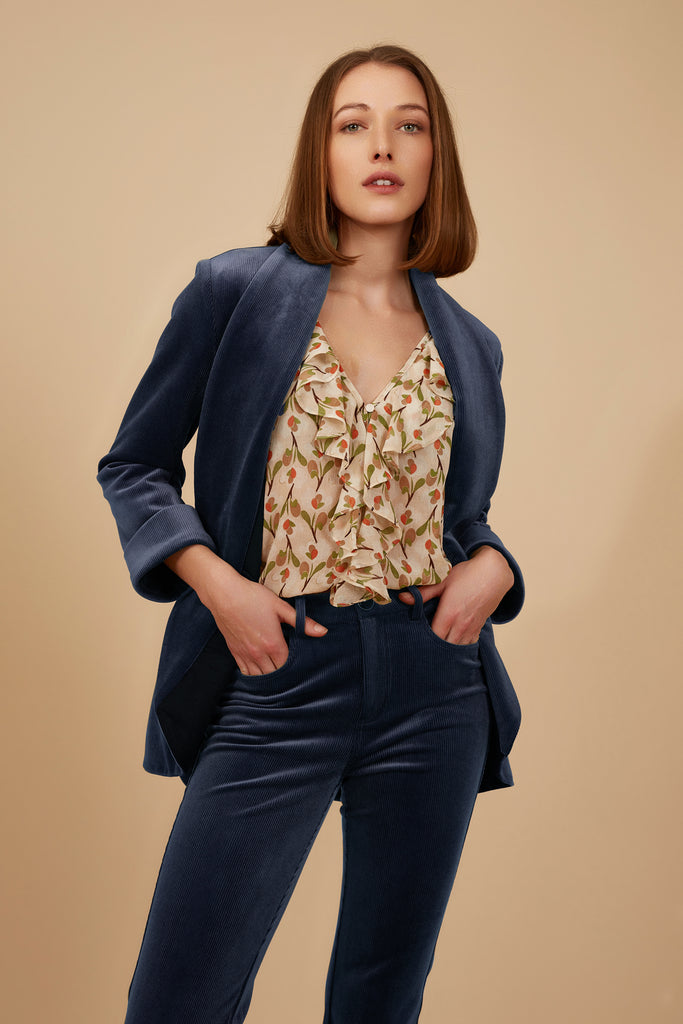 Corrie Bratter Boyfriend Jacket in Navy