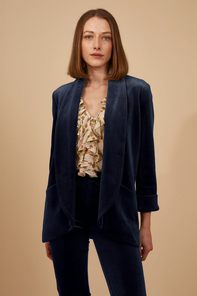 Corrie Bratter Boyfriend Jacket in Navy