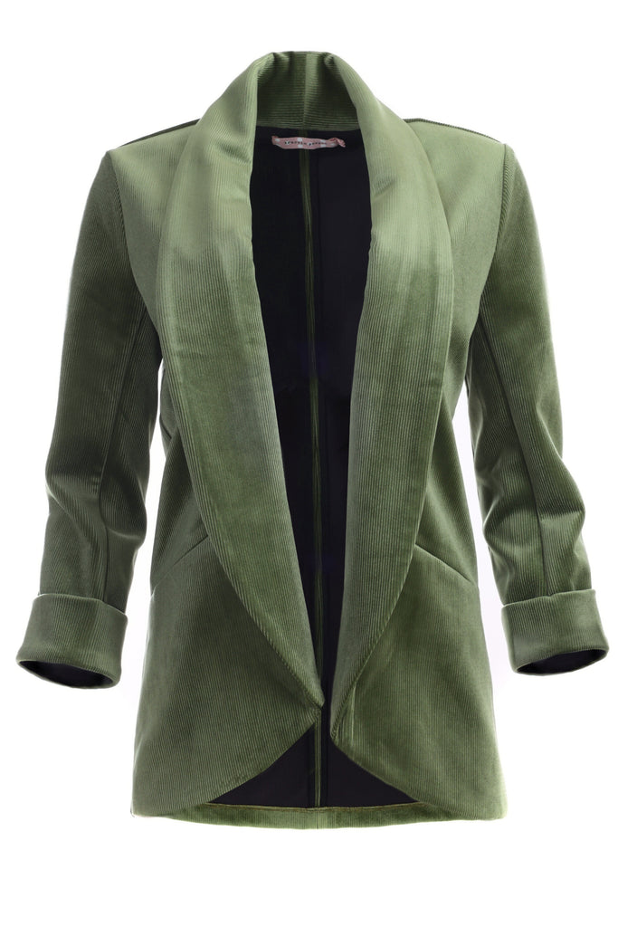 Corrie Bratter Boyfriend Jacket in Green Traffic People