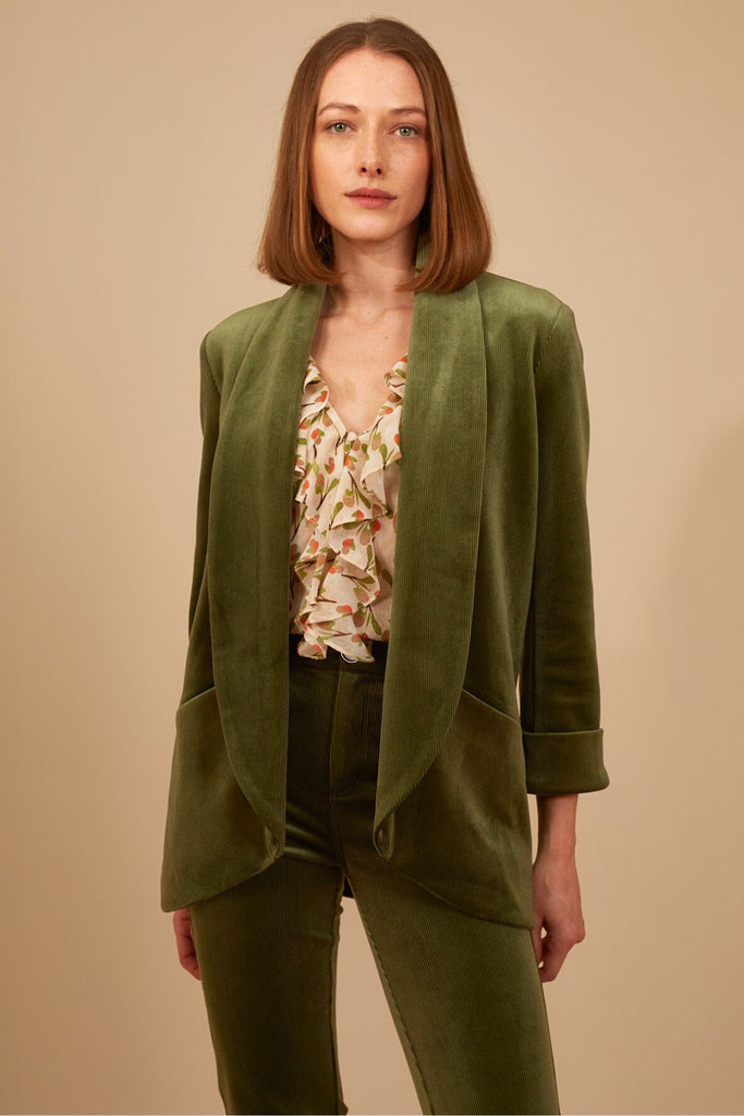 Corrie Bratter Boyfriend Jacket in Green