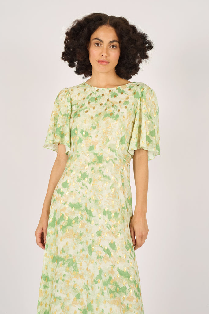 Gold Rush Rene Dress in Green