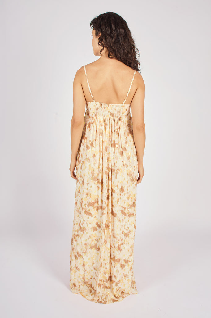 Gold Rush Cascade Maxi Dress