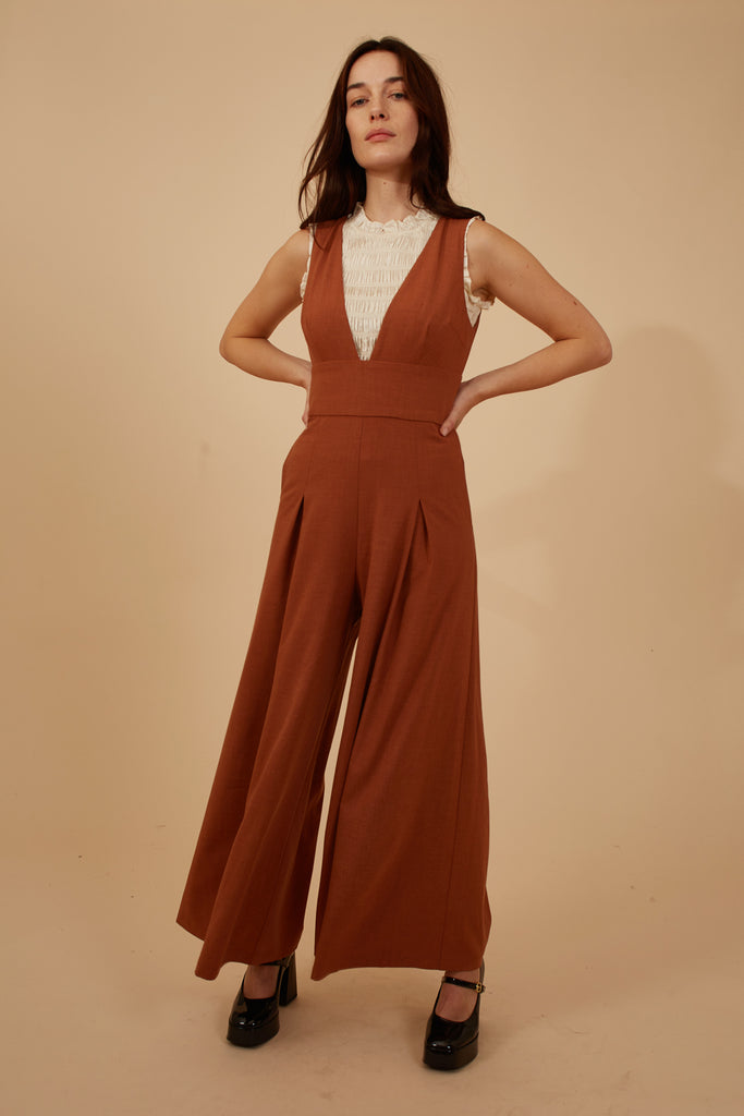 Marvellous McGraw Jumpsuit in Brown