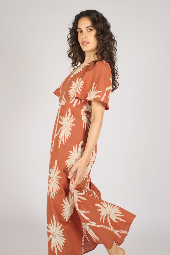 Palms of Promise Rene Dress in Rust