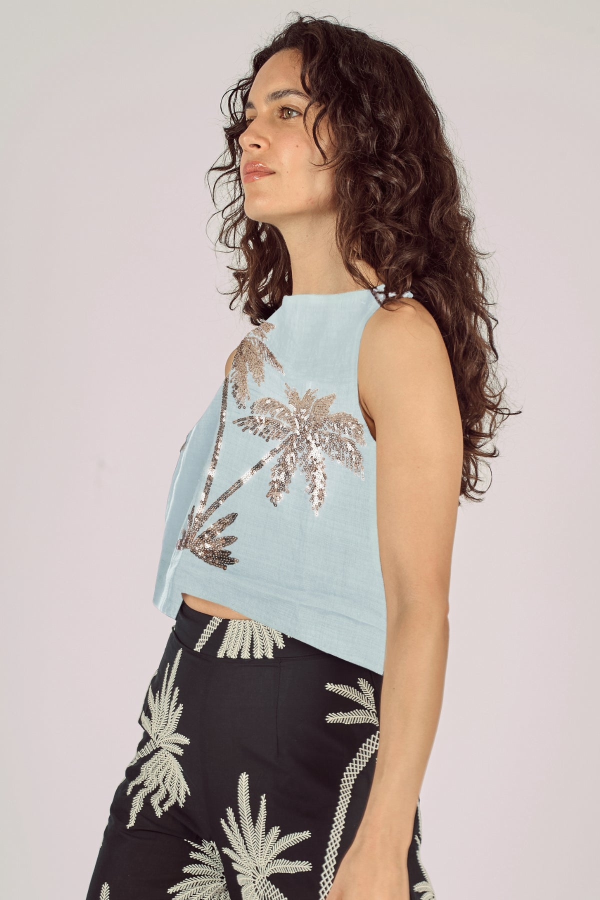 Palms Gold Evie Top