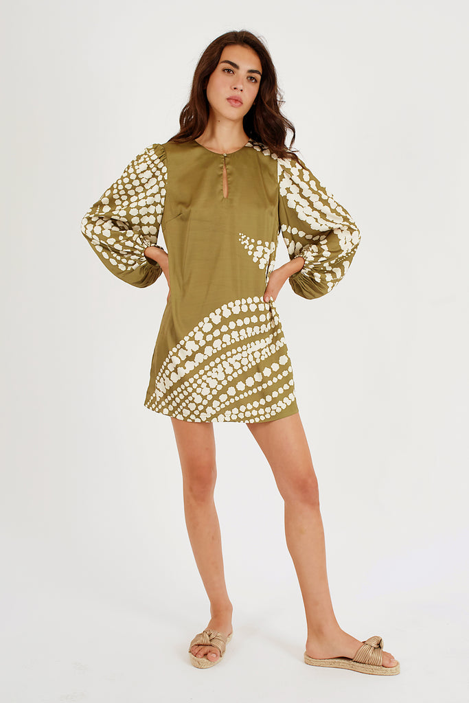 The Odes Mia Dress in Olive