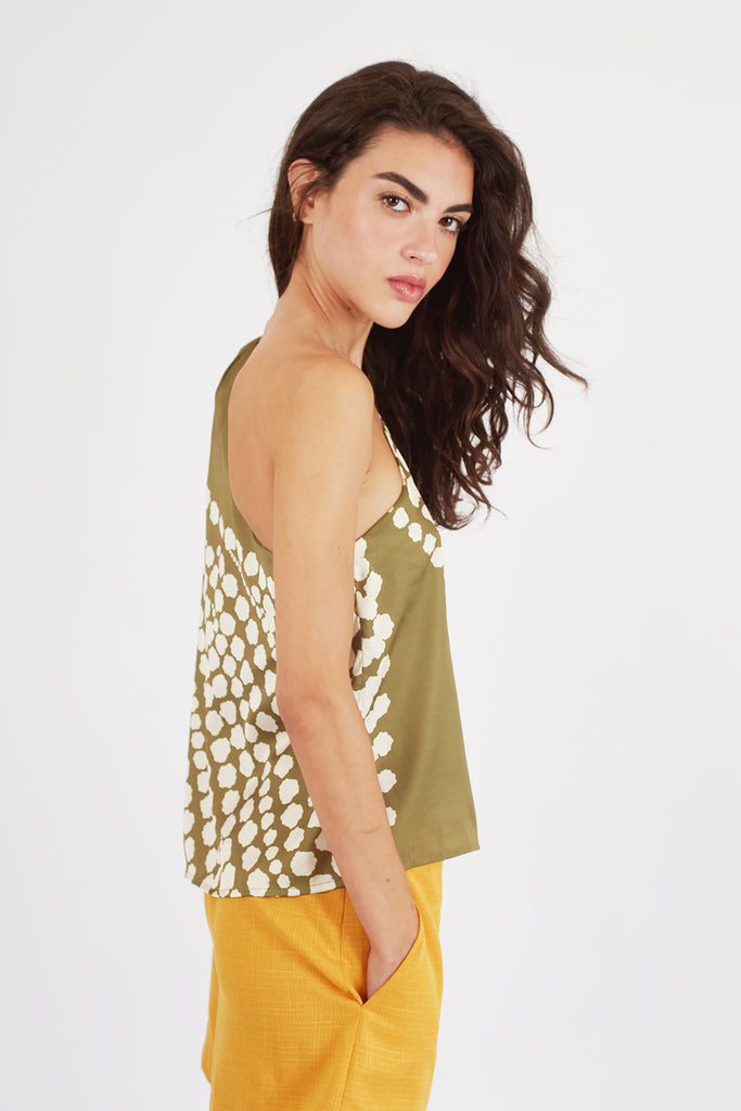 The Odes Lola Top in Olive