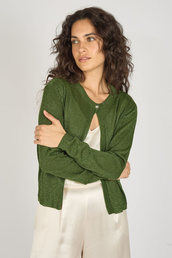 Tuscan Hills Ava Cardigan in Green