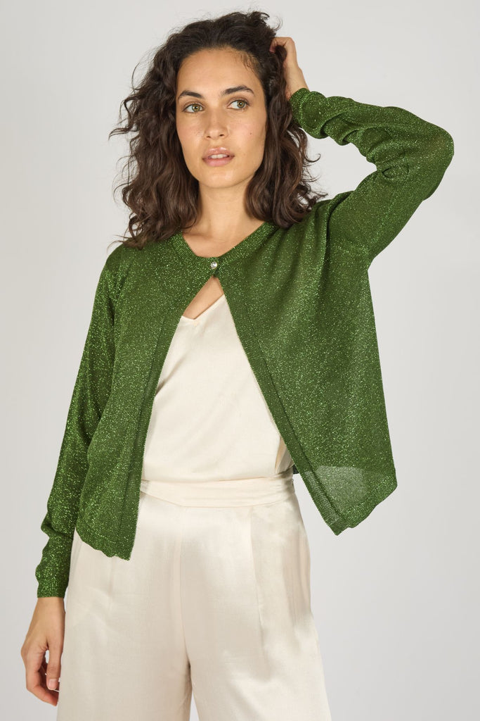 Tuscan Hills Ava Cardigan in Green