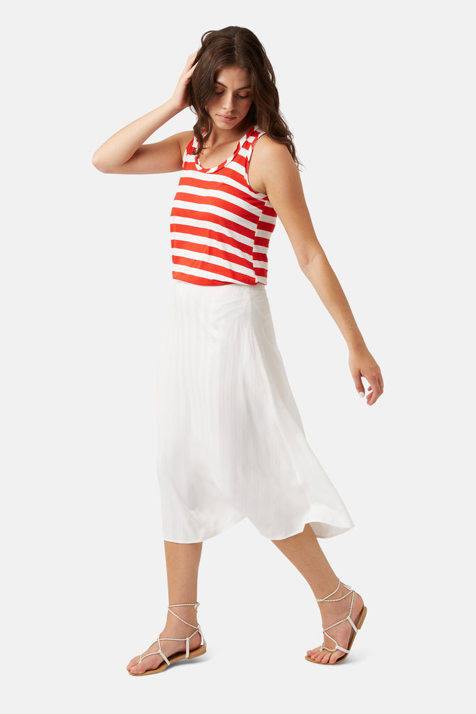 Cabana Fever Vest in Red and White