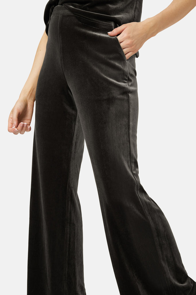 Buy Ted Baker Women Black Wide Leg Velvet Trousers Online - 930358 | The  Collective