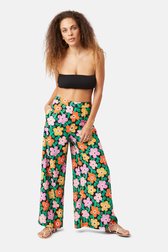 Slow Days of Summer Flare Trousers in Black