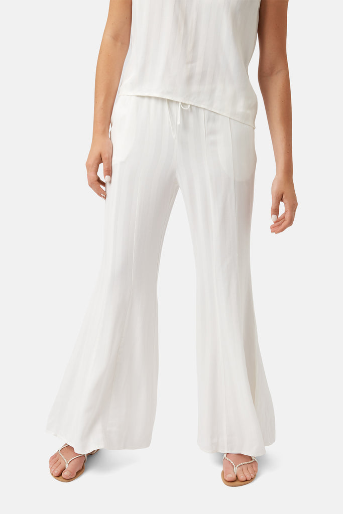 Telling Stories Kick Flare Trousers in White