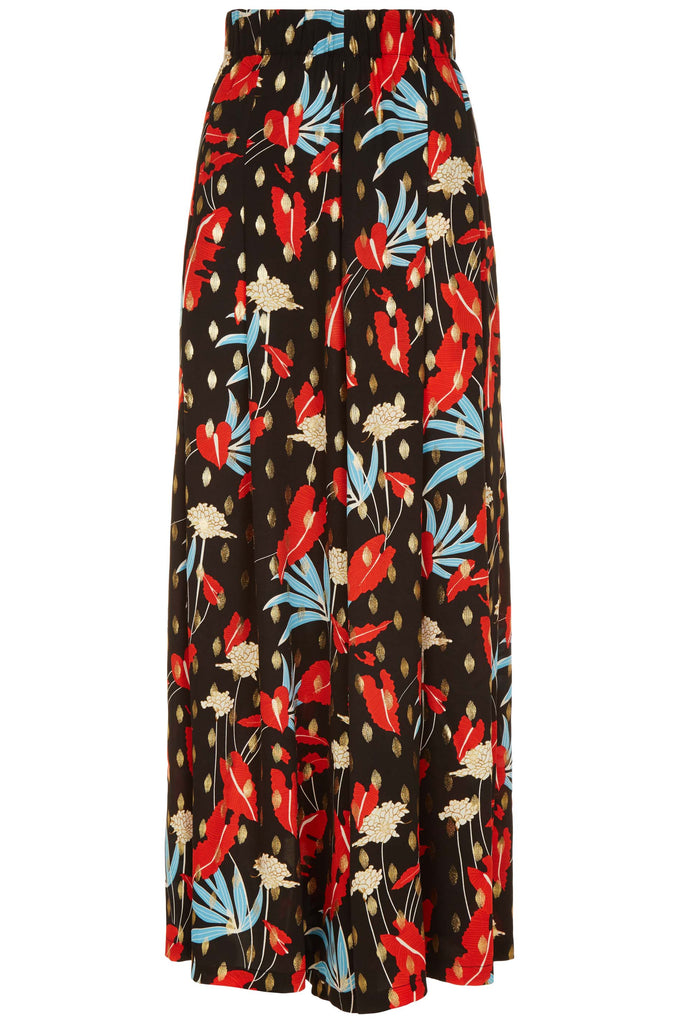 Traffic People Mustique Maggie Wide Leg Palazzo Trousers in Floral Print FlatShot Image